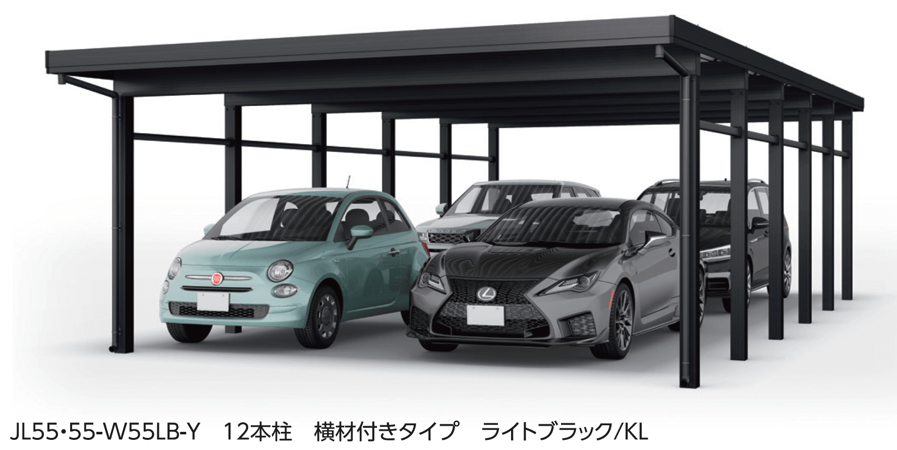 大仙の「SSポートGⅢ 積雪150cm Aタイプ・Bタイプたて(2)連棟セット/4台用」のサブ画像1