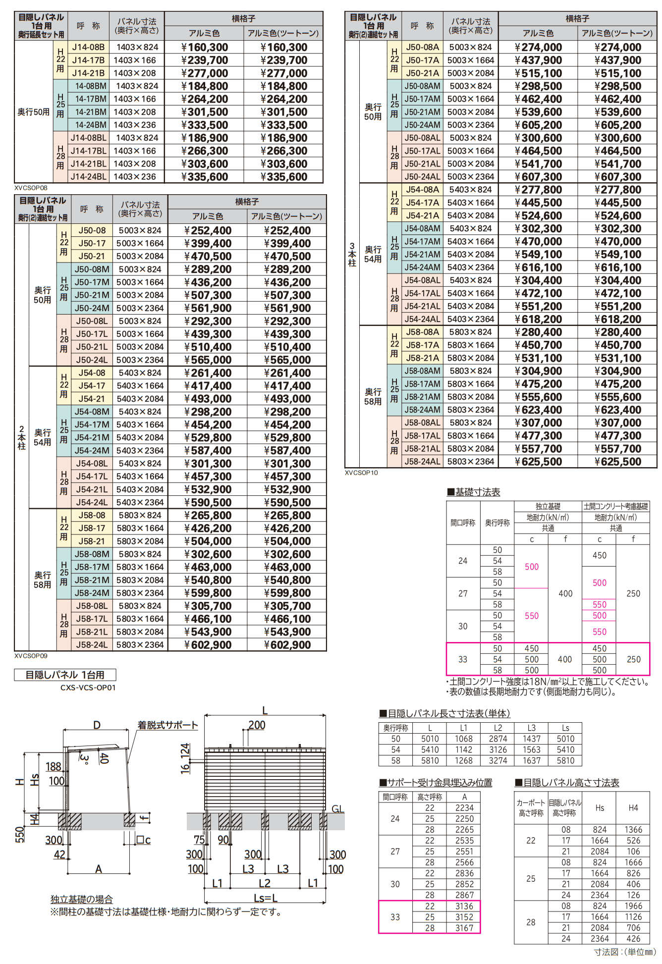 プレーンルーフ 600タイプ 1台用 (奥行延長/奥行連結)_価格_3