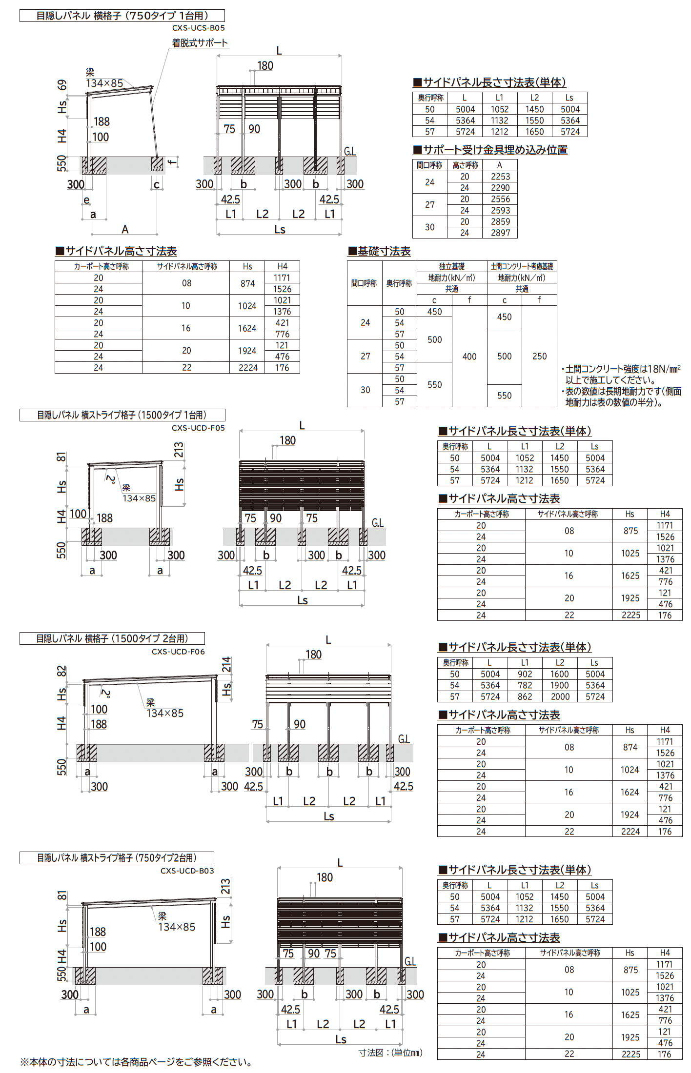ルシアス カーポート 750タイプ 1台用 (単体/奥行連結)_価格_3