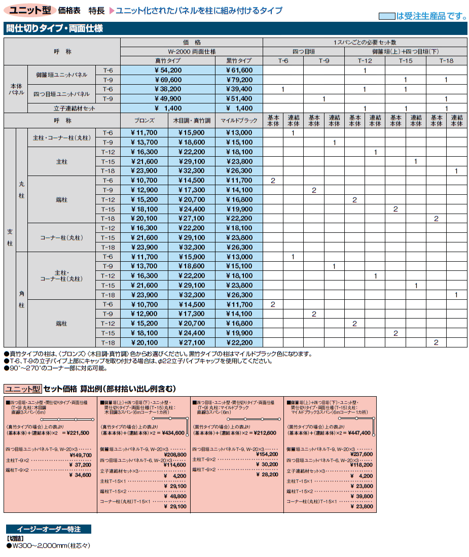 京香・四つ目垣ユニット型【2024年版】_価格_2