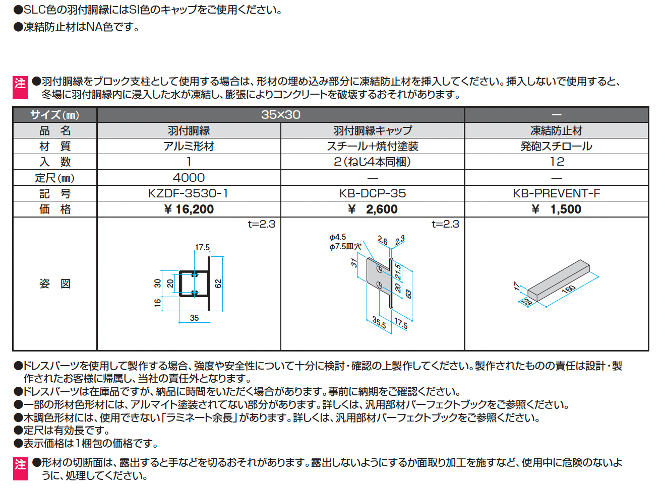 ドレスパーツ 羽付胴縁_価格_1