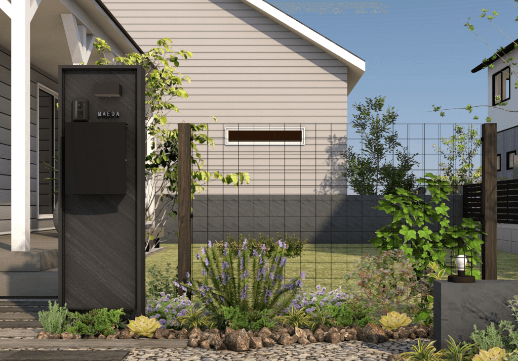 タカショーの「カスタマイズ門柱 シックスタイル1型・2型」