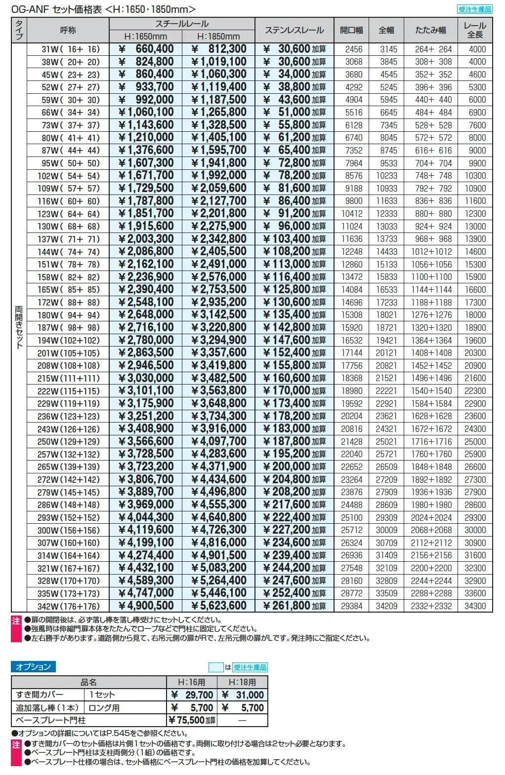アルテンダAN型 フラットレールタイプ_価格_3
