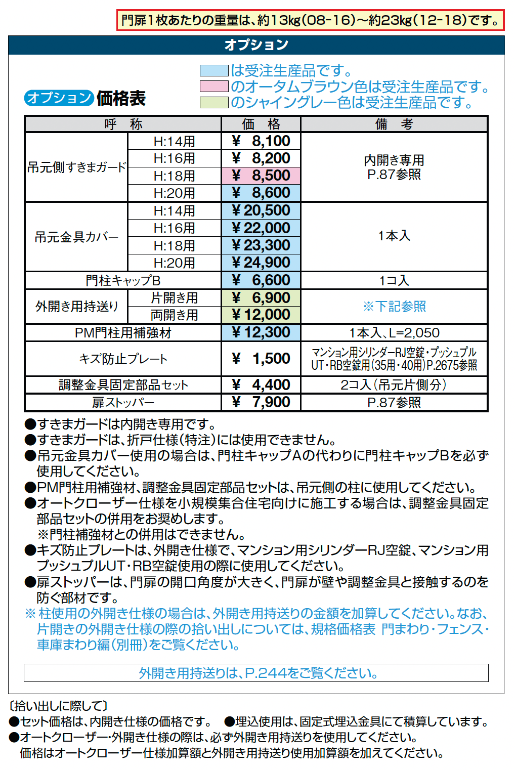 エルネクス門扉 M-YS型_価格_3