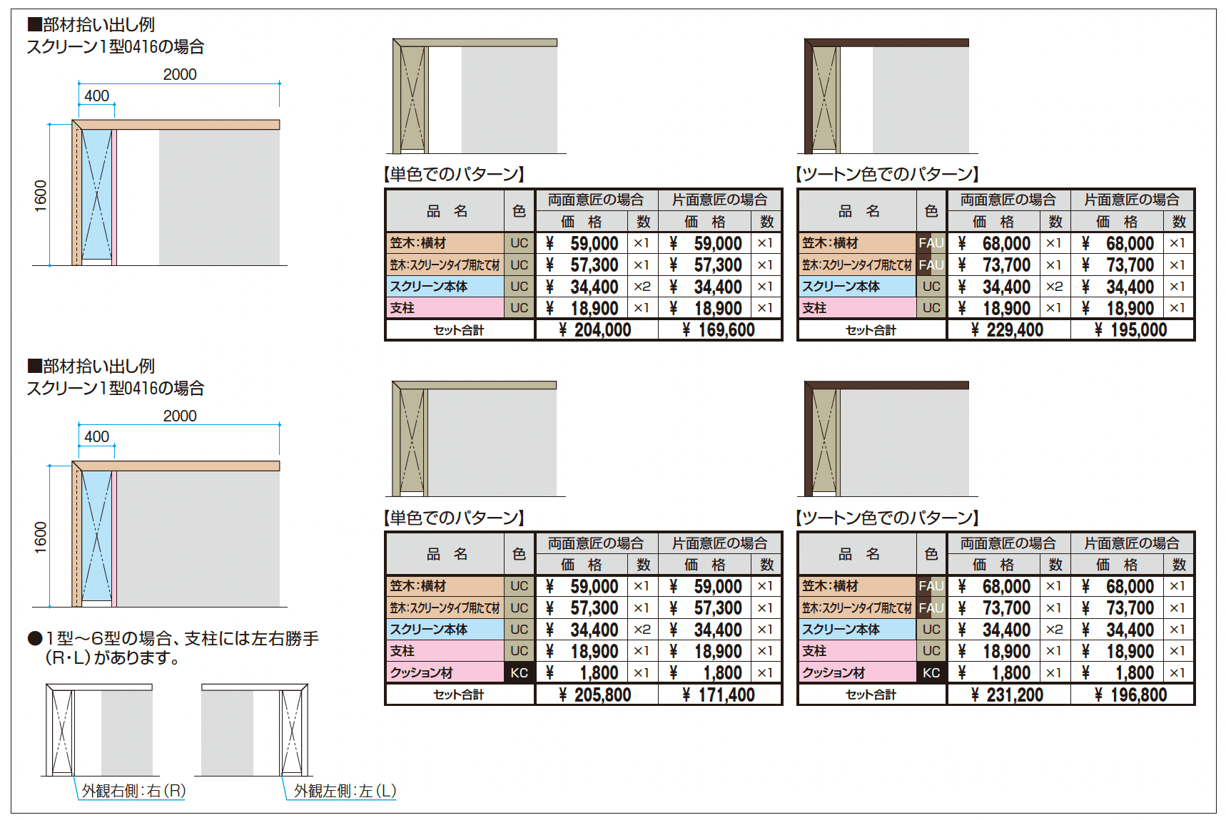 フィオーレ/笠木・たて材付き笠木_価格_3