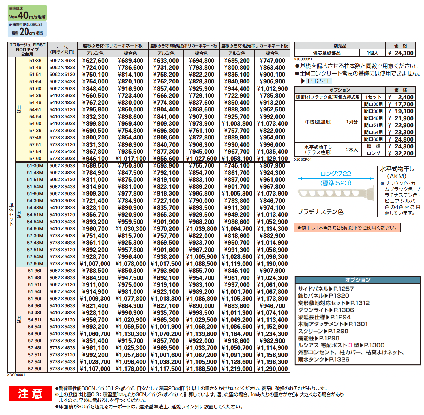 エフルージュ FIRST 600タイプ 2台用 (単体)_価格_1