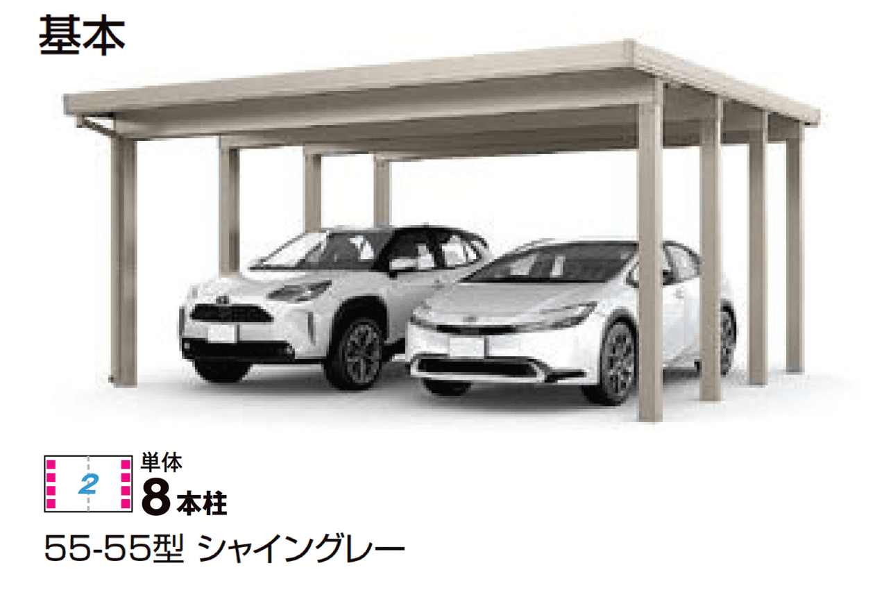 LIXILの「カーポートST 6000タイプ 2台用」のサブ画像1
