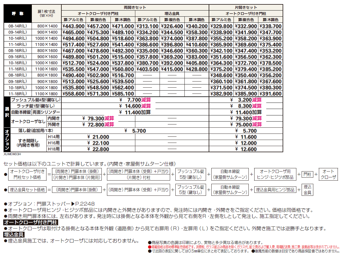 〔共用門扉〕ルシアス 門扉W03型【2024年版】_価格_1