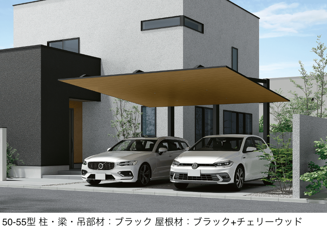 LIXILの「カーポートSC 後方支持 2台用」