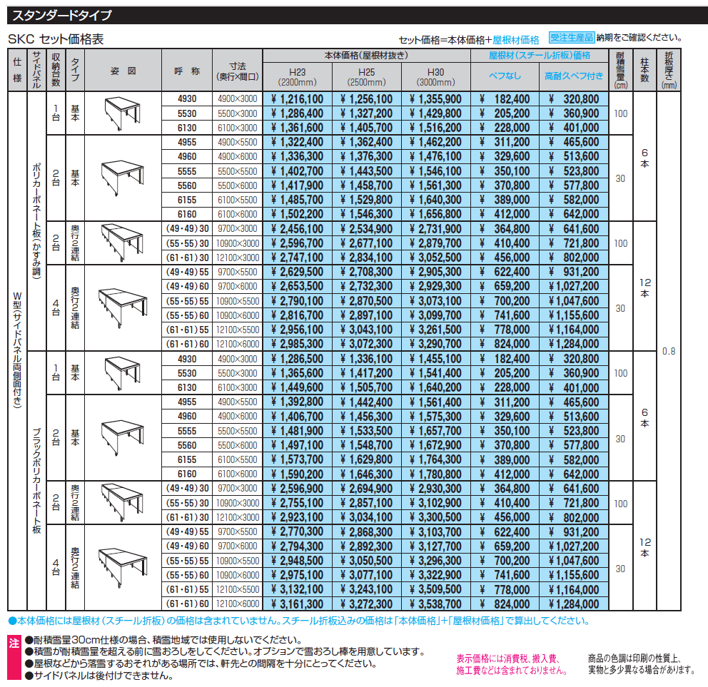 ビームス W型(サイドパネル両側面付き:基本・奥行連結)【2024年版】_価格_1