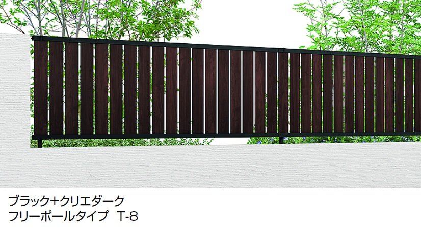 フェンスAB TS2-K型(片面木調・縦スリット②)※2024年5月発売予定7
