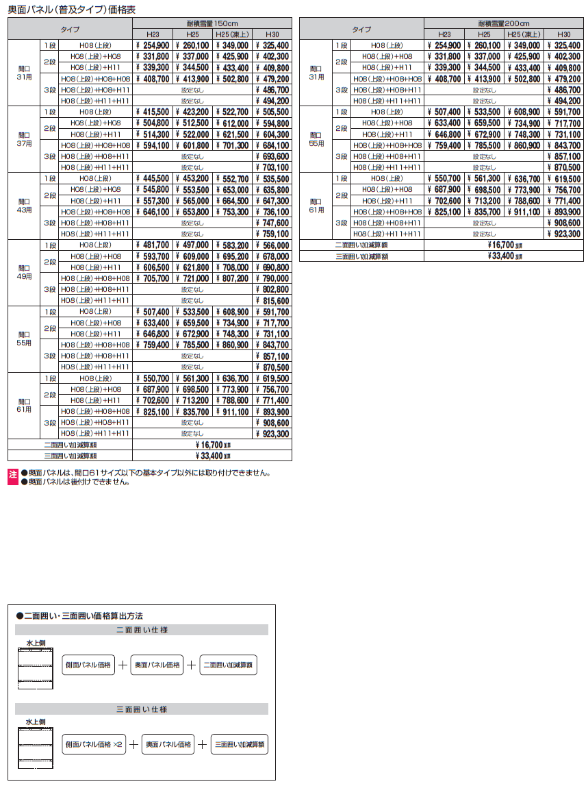 G1-R/ジーワン アール(側面パネル/奥面パネル/側面パネル・奥面パネル:奥行22用)【2024年版】_価格_4