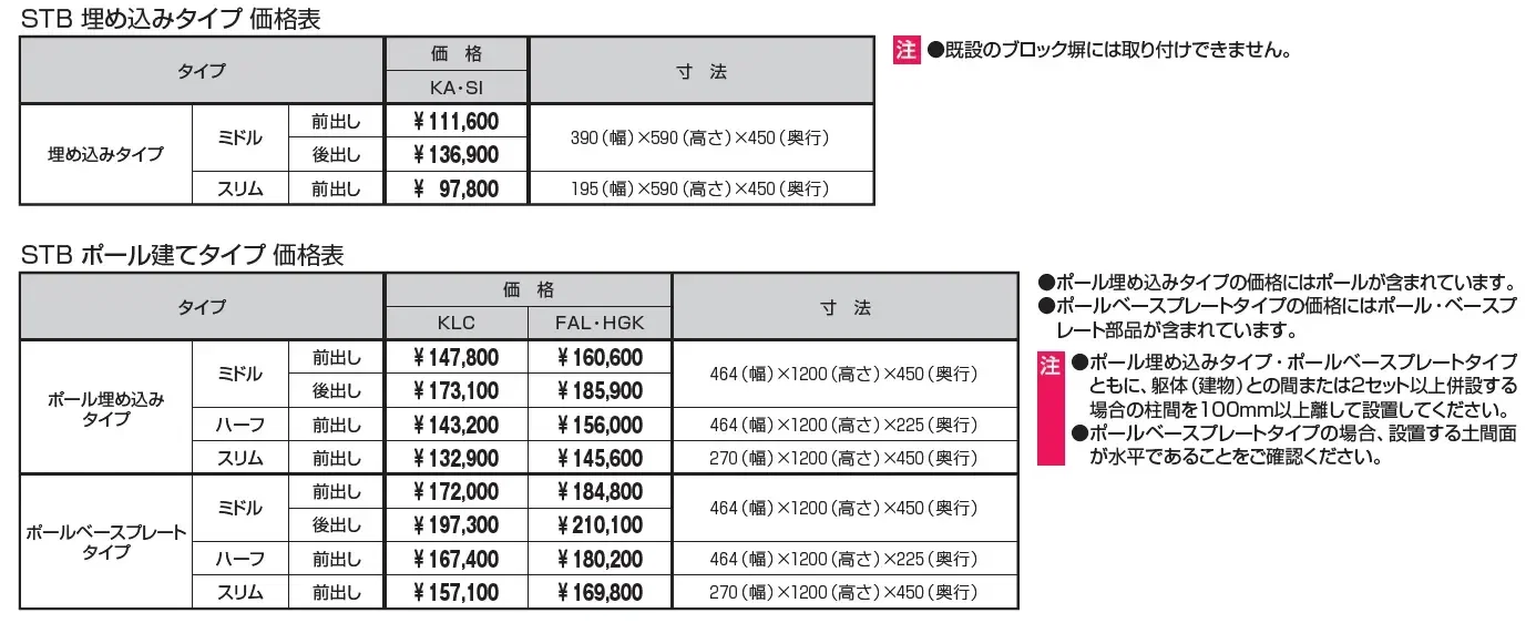 宅配ポスト フレムス Classic_価格_2