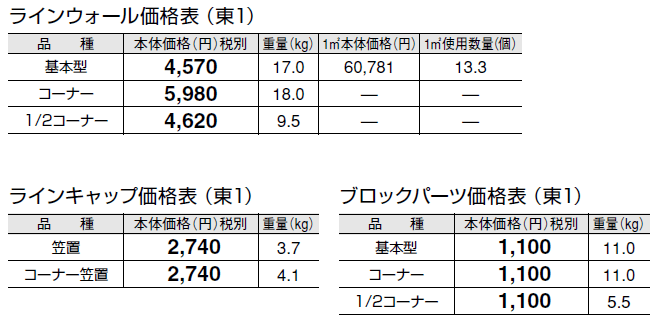 ラインウォール【2024年版】_価格_1