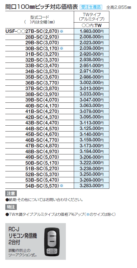 USファサードユニットシャッター TWタイプ(USファサード仕様)【2024年版】_価格_4