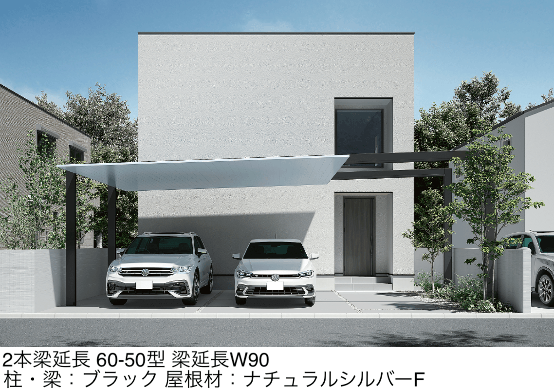 LIXILの「カーポートSC 2台用 梁延長」