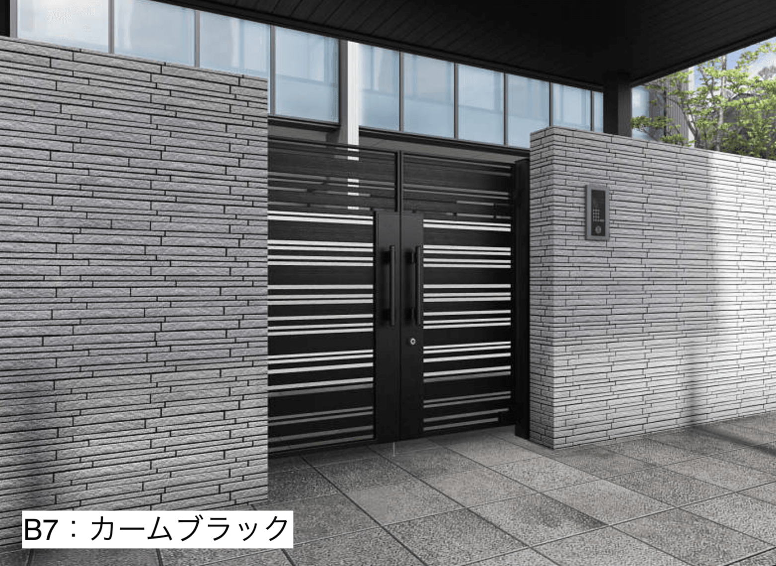 YKK APの「電気錠付共用門扉 シャローネ 門扉SA04型【2023年版】」