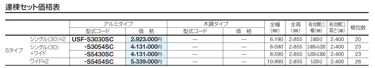 USファサードユニットシャッター Sタイプ(USファサード仕様)【2024年版】_価格_2