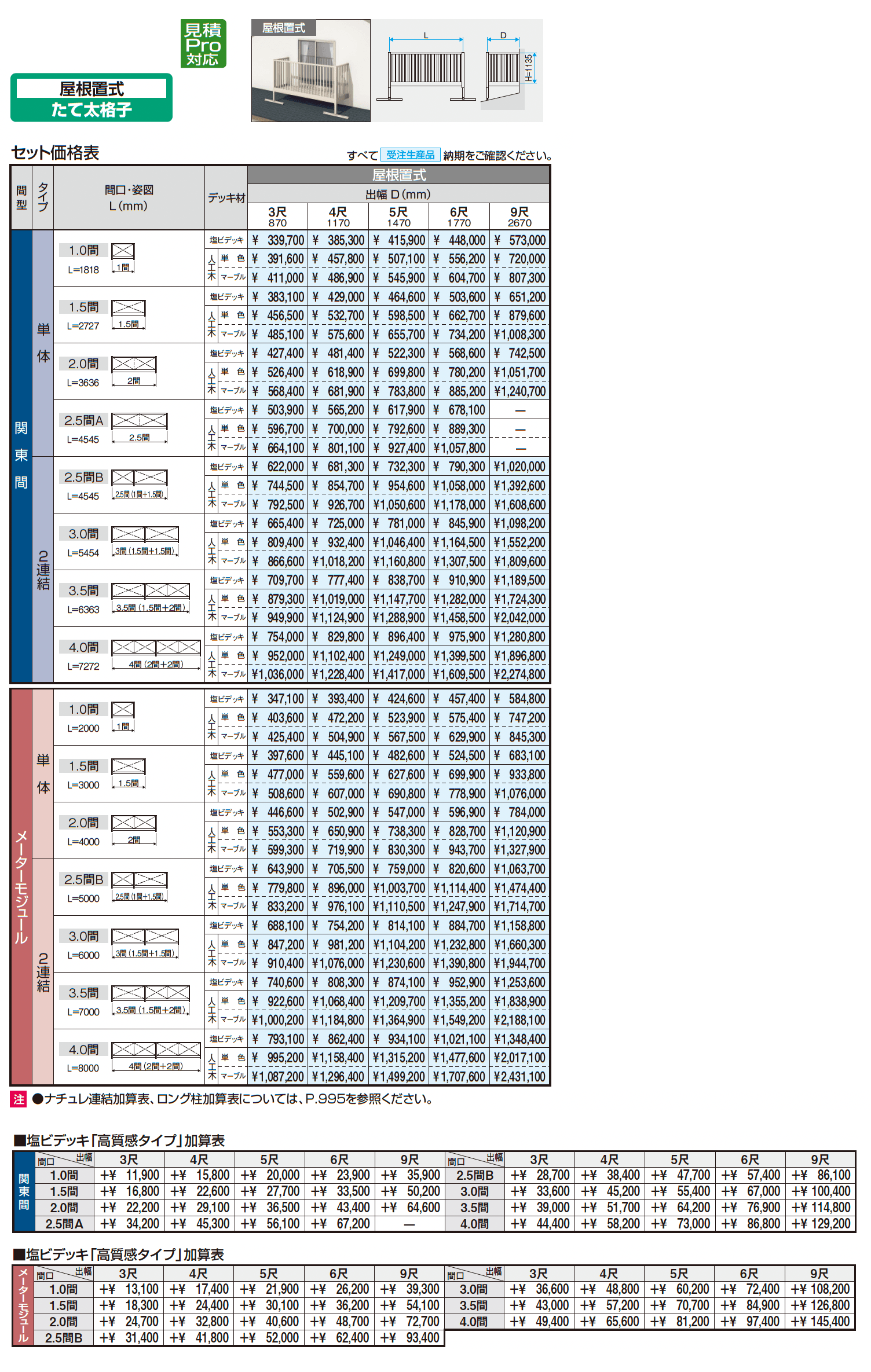 オルネ(屋根置式 たて太格子)_価格_1