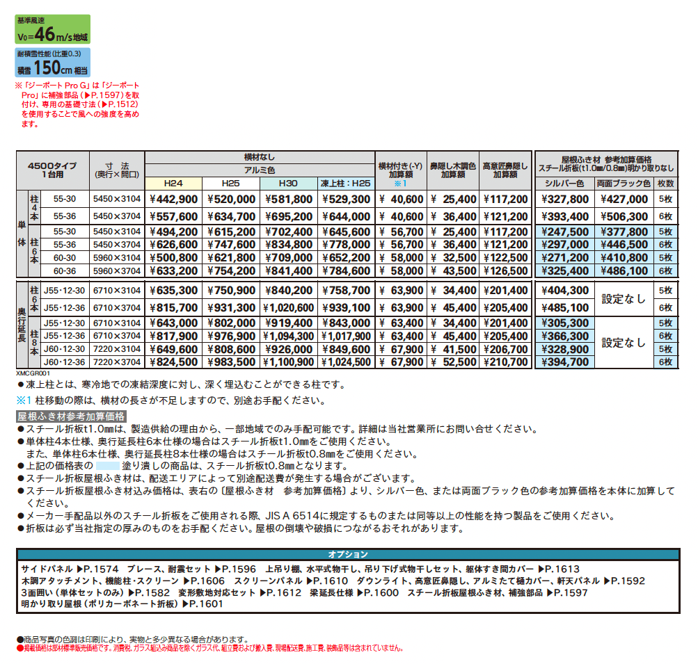 ジーポートPro/Pro G 4500タイプ 1台用 (単体/奥行延長)_価格_1
