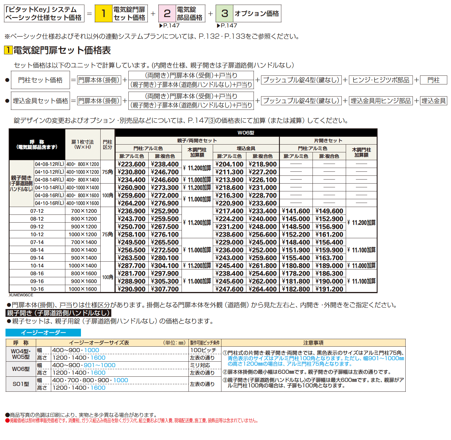 〔ピタットKey システム〕電気錠付 ルシアス 門扉シリーズ W06型【2024年版】_価格_1