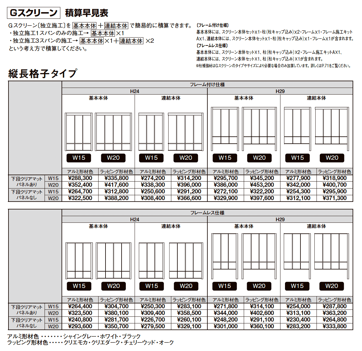 プラスG Gスクリーン 縦長格子タイプ【2025年版】_価格_2
