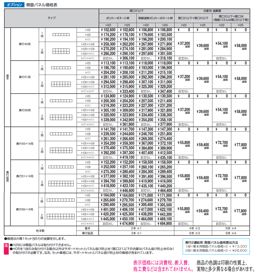 ニューマイリッシュ 通常勾配(側面パネル)【2024年版】_価格_1