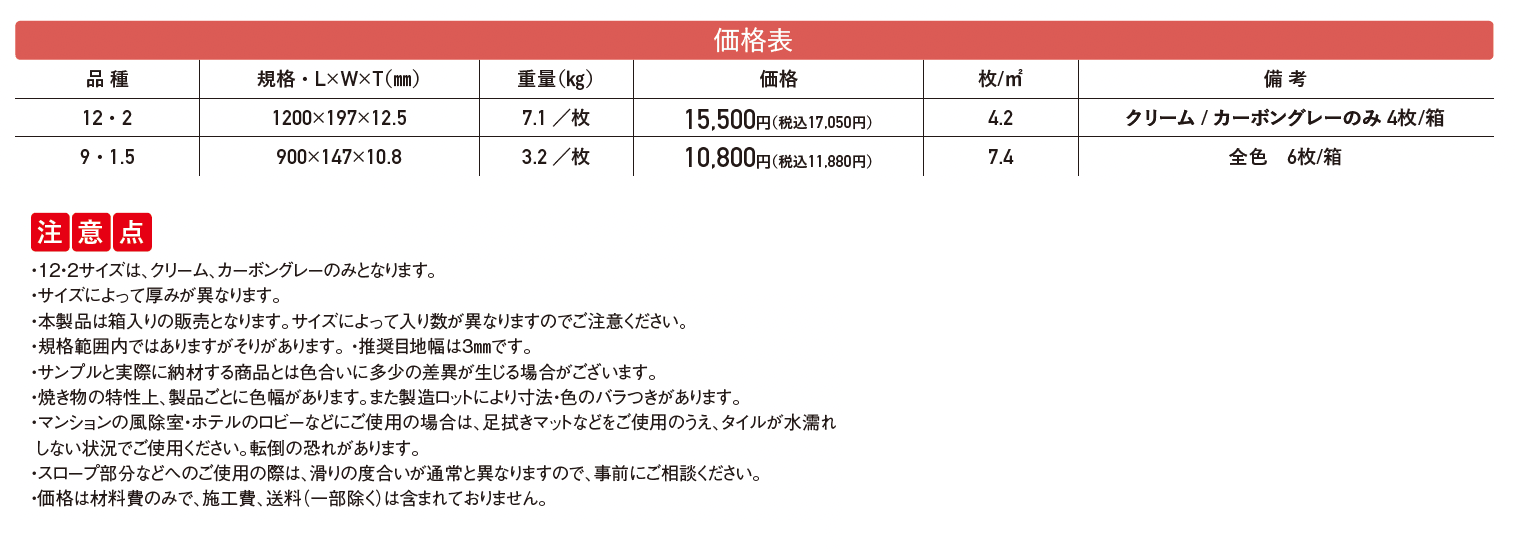 ウッドライクフェイス(屋内外耐用タイル)【2025年版】_価格_1