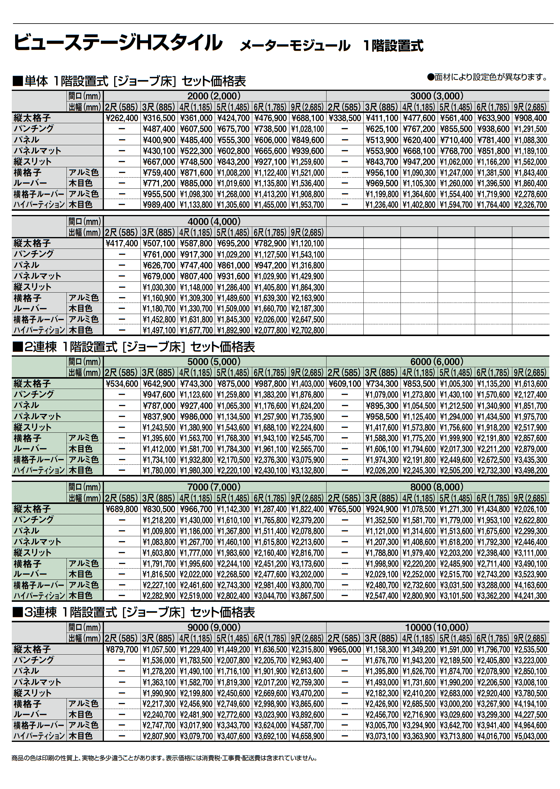 ビューステージ Hスタイル メーターモジュール 1階設置式_価格_1