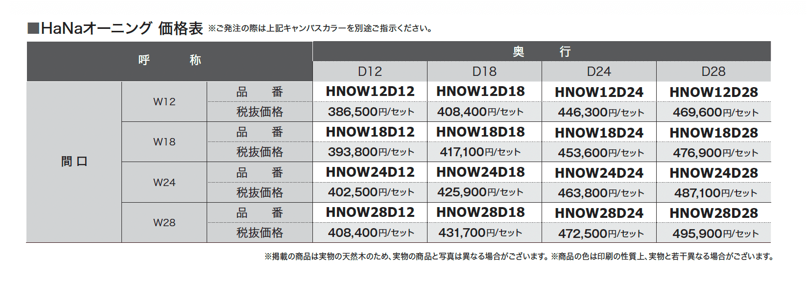 HaNaオーニング【2024年版】_価格_1