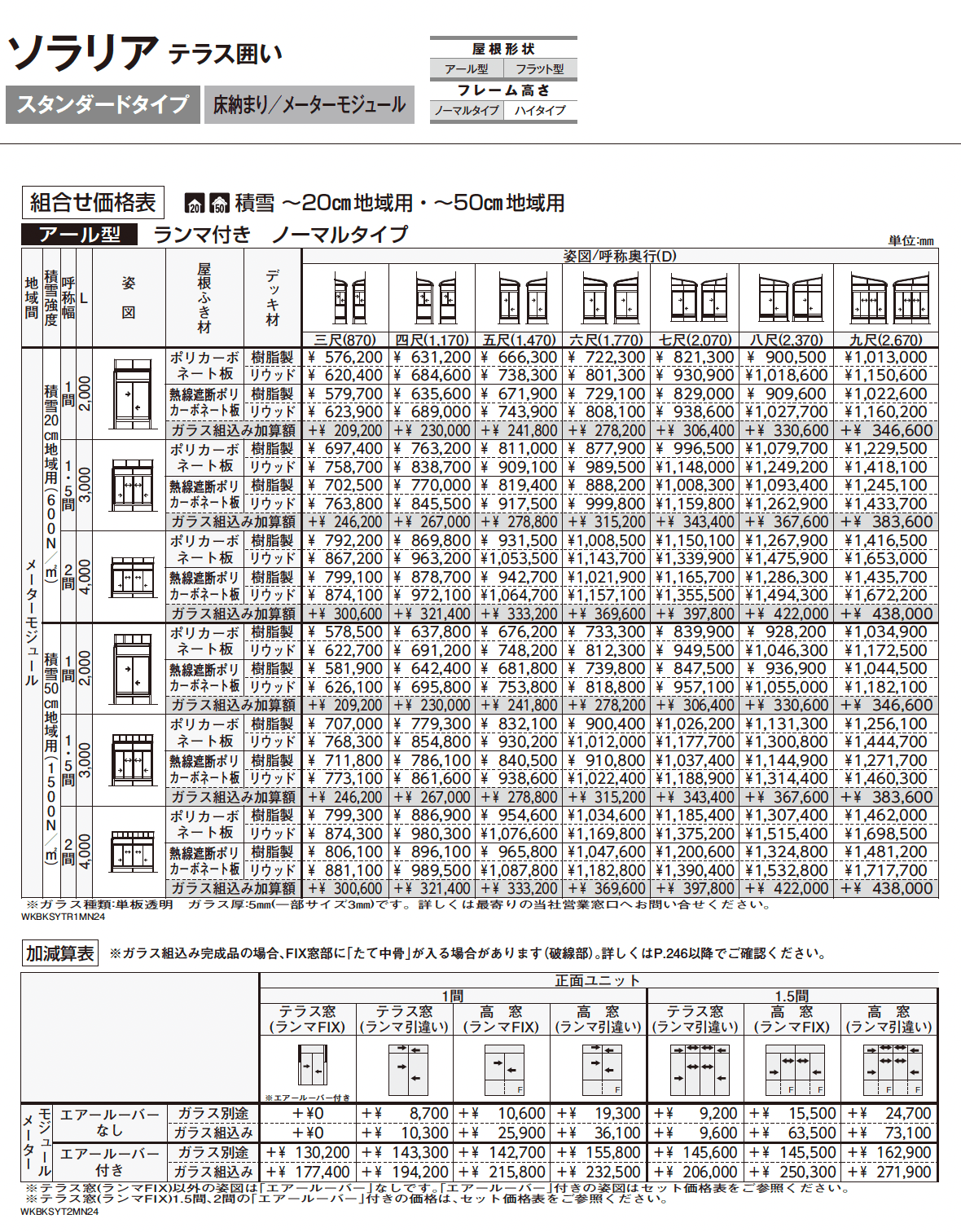 ソラリア テラス囲い スタンダードタイプ 床納まり_価格_9
