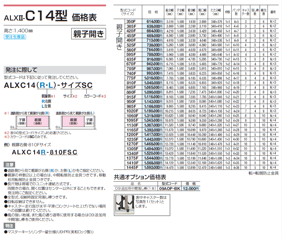 ALXⅡ-C 10型/12型/14型/16型【2024年版】_価格_6