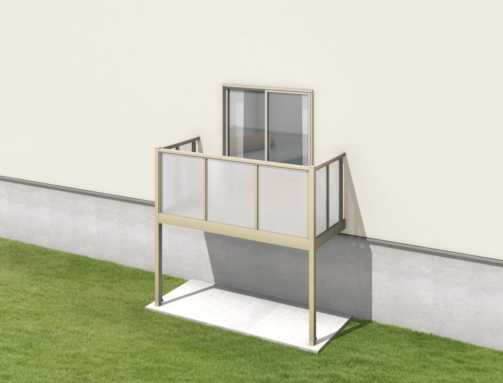 三協アルミの「オルネ(柱建て式 ショートタイプ〈ポリカーボネート〉)」