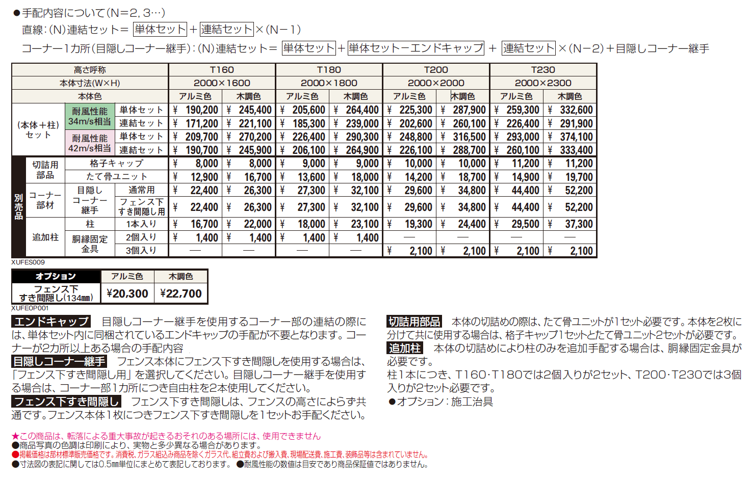 ルシアス スクリーンフェンスS08型 【2024.4月発売】_価格_1