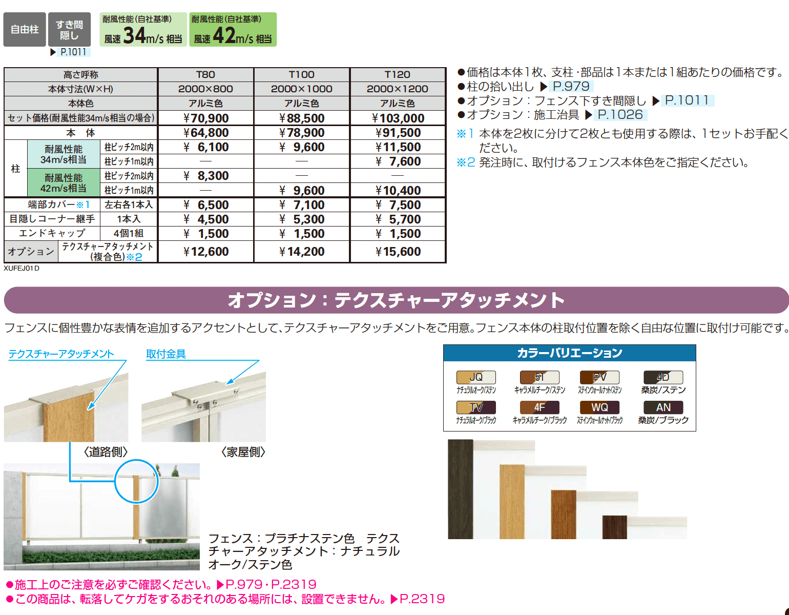 ルシアス フェンス J01型 ポリカパネル_価格_1
