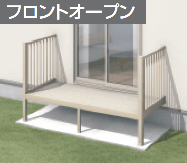 三協アルミの「オルネ特注品(庭置き式 たて格子〈フロントオープン〉)」