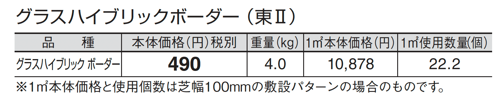 グラスハイブリックボーダー_価格_2