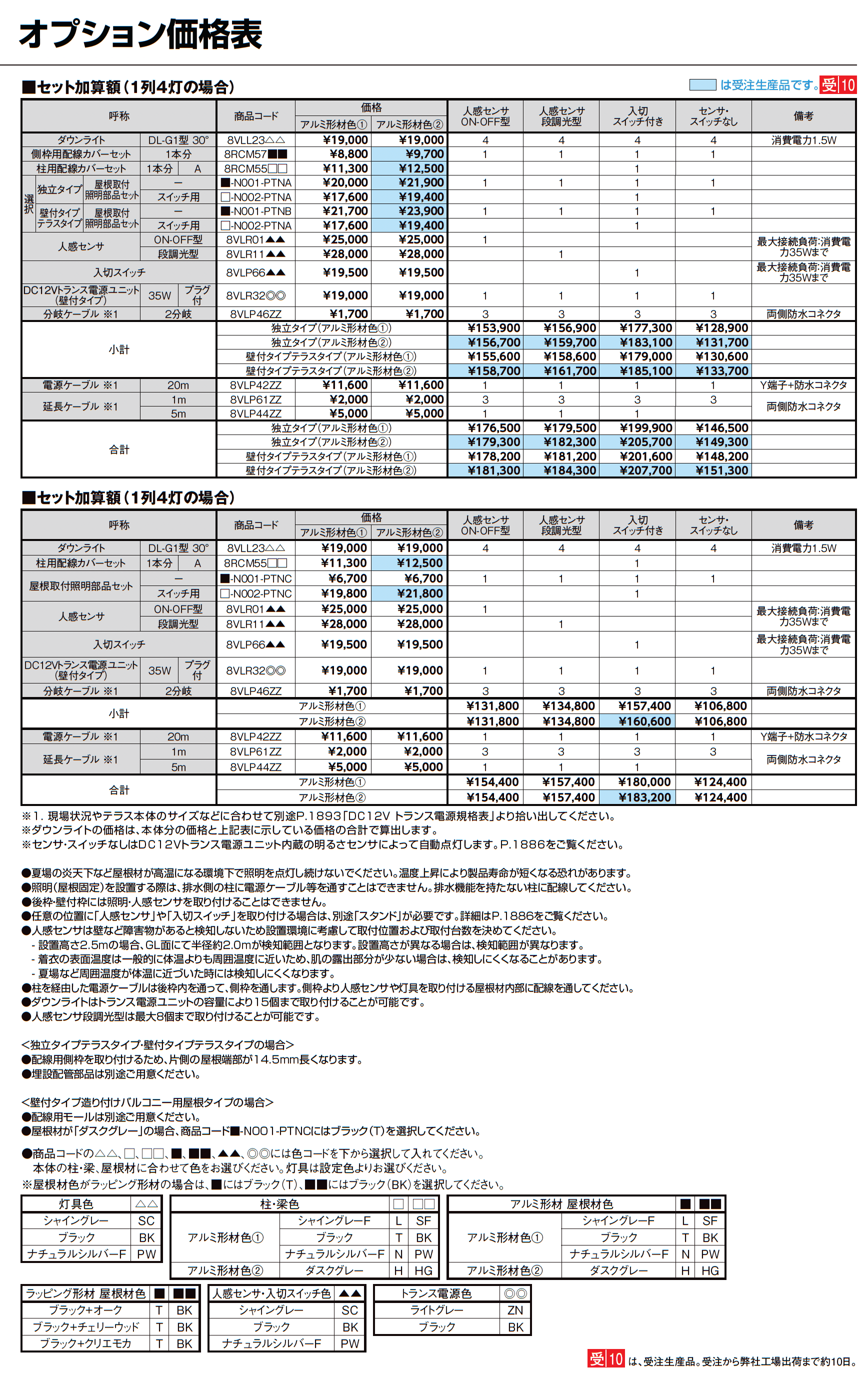 テラスSC 壁付タイプ_価格_9
