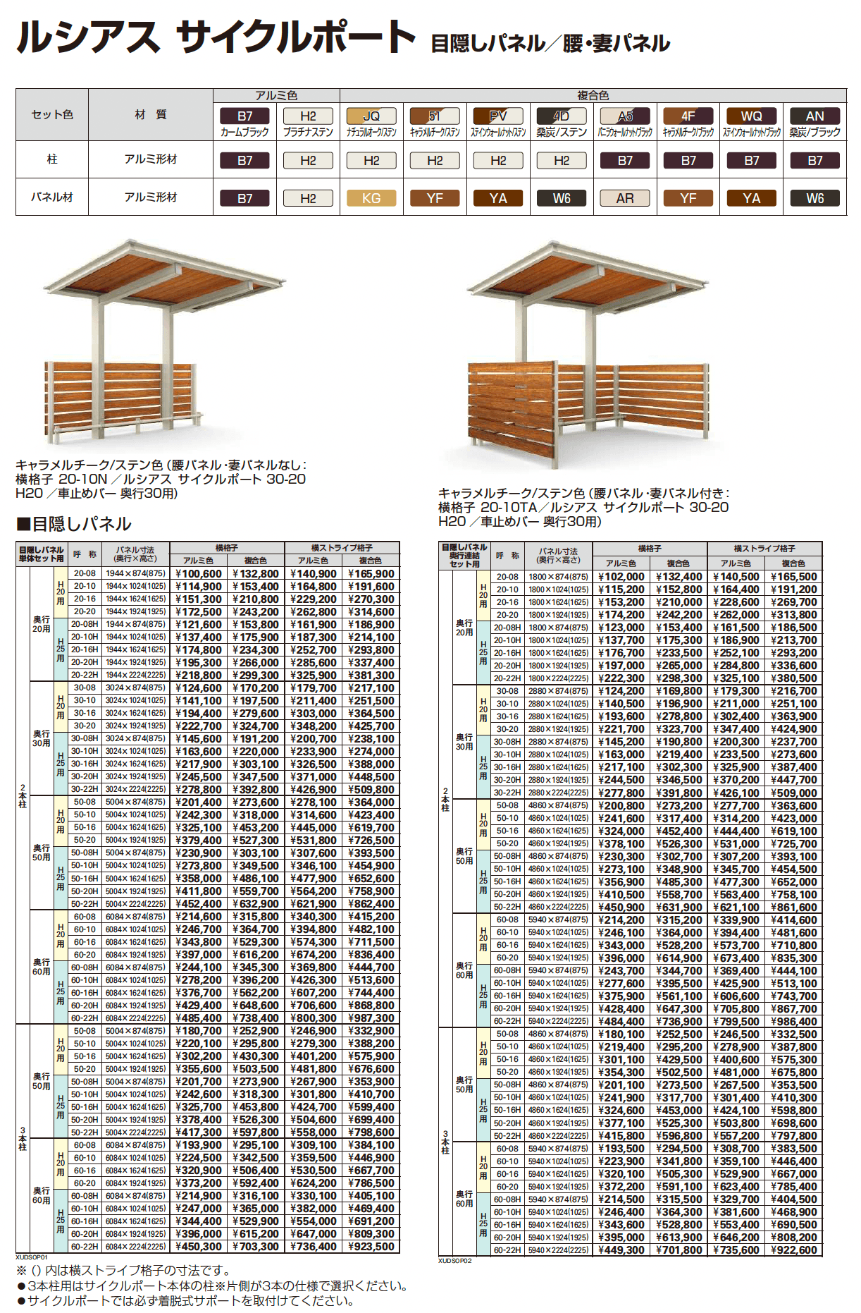 ルシアス サイクルポート 1500タイプ (単体/奥行連結)_価格_2