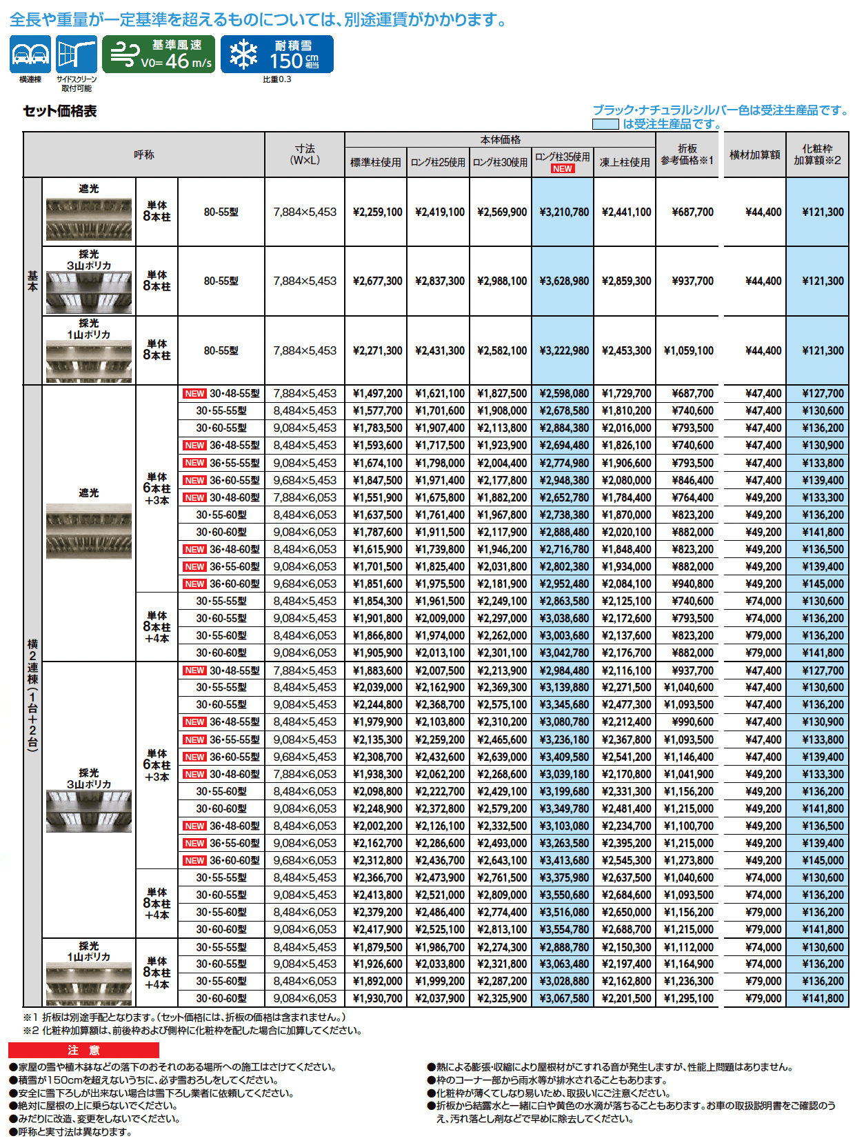 カーポートST 4500タイプ 3台用_価格_1
