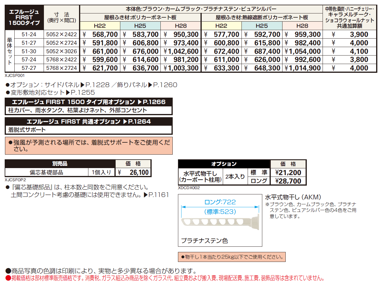 エフルージュ FIRST 1500タイプ 1台用 単体セット【2024年版】_価格_1