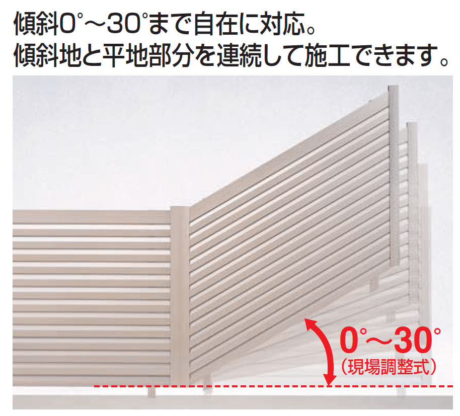 四国化成の「ルーバー フェンスTRF1型(本体・支柱ピッチ2,000㎜)【2024年版】」のサブ画像3