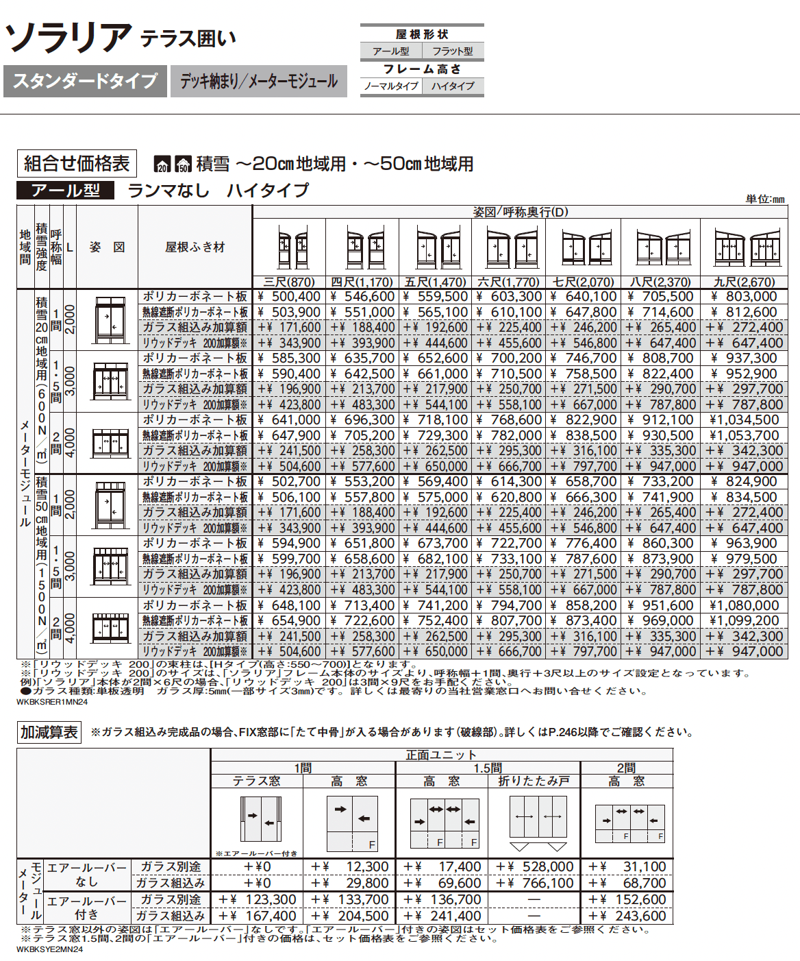 ソラリア テラス囲い スタンダードタイプ デッキ納まり_価格_11