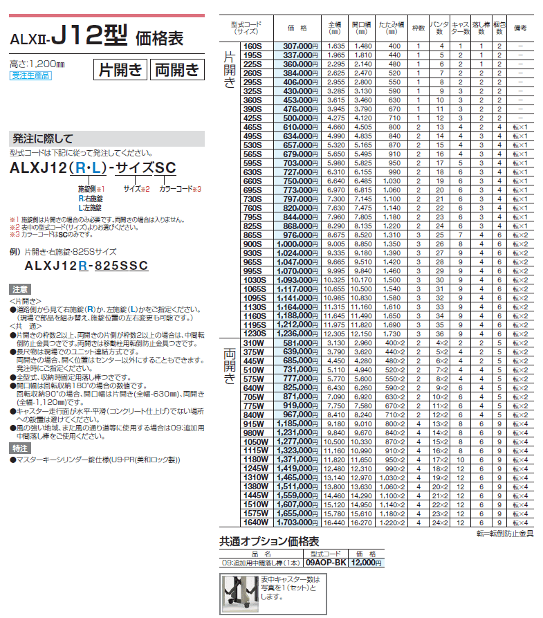 ALXⅡ-J 10型/12型/14型/16型【2024年版】_価格_3