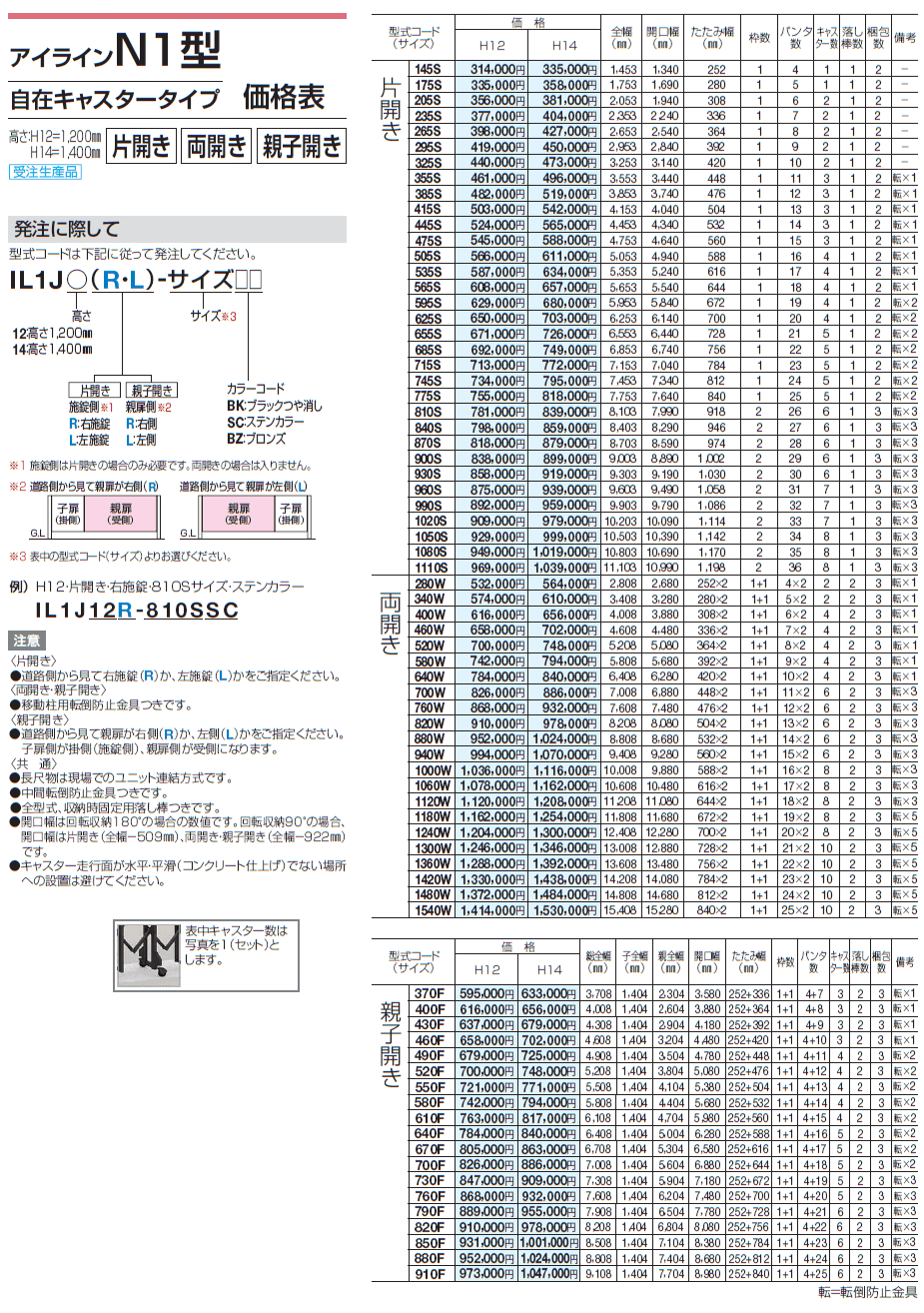 アイラインN1型 フラットレールタイプ /固定キャスタータイプ /自在キャスタータイプ【2024年版】_価格_3
