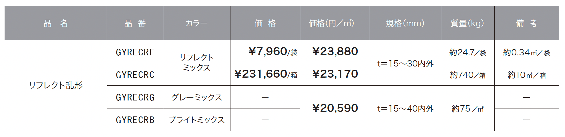 リフレクト乱形【2024年版】_価格_1