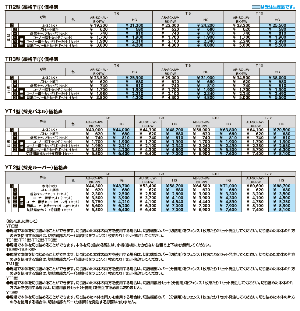 フェンスAB 多段柱(2段柱)【2024年版】_価格_5