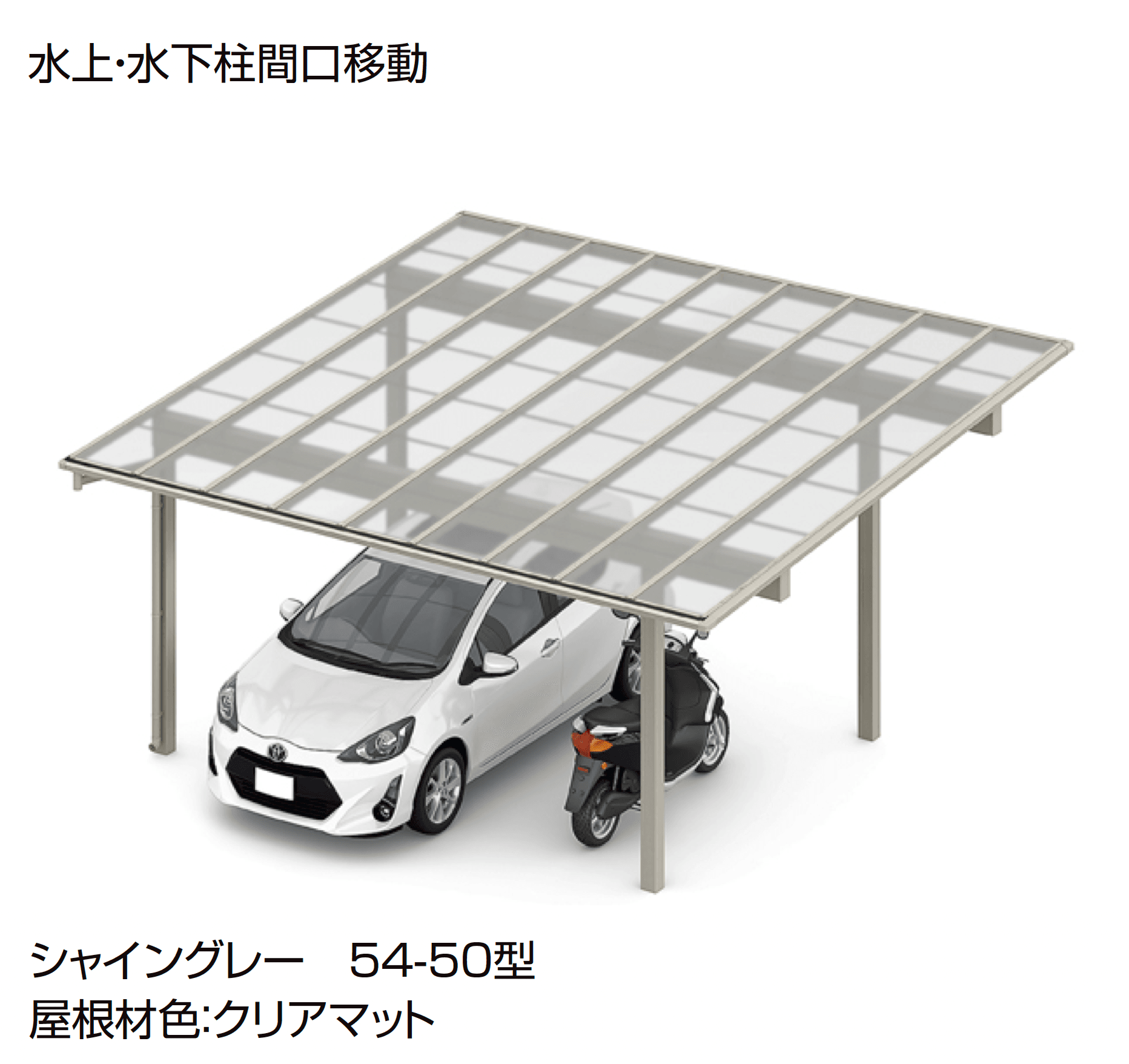 LIXILの「フーゴFプラス 2台用 柱間口移動」のサブ画像3