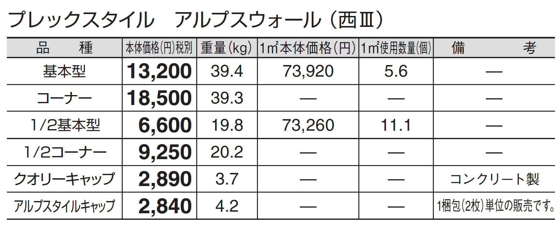プレックスタイル アルプスウォール_価格_5
