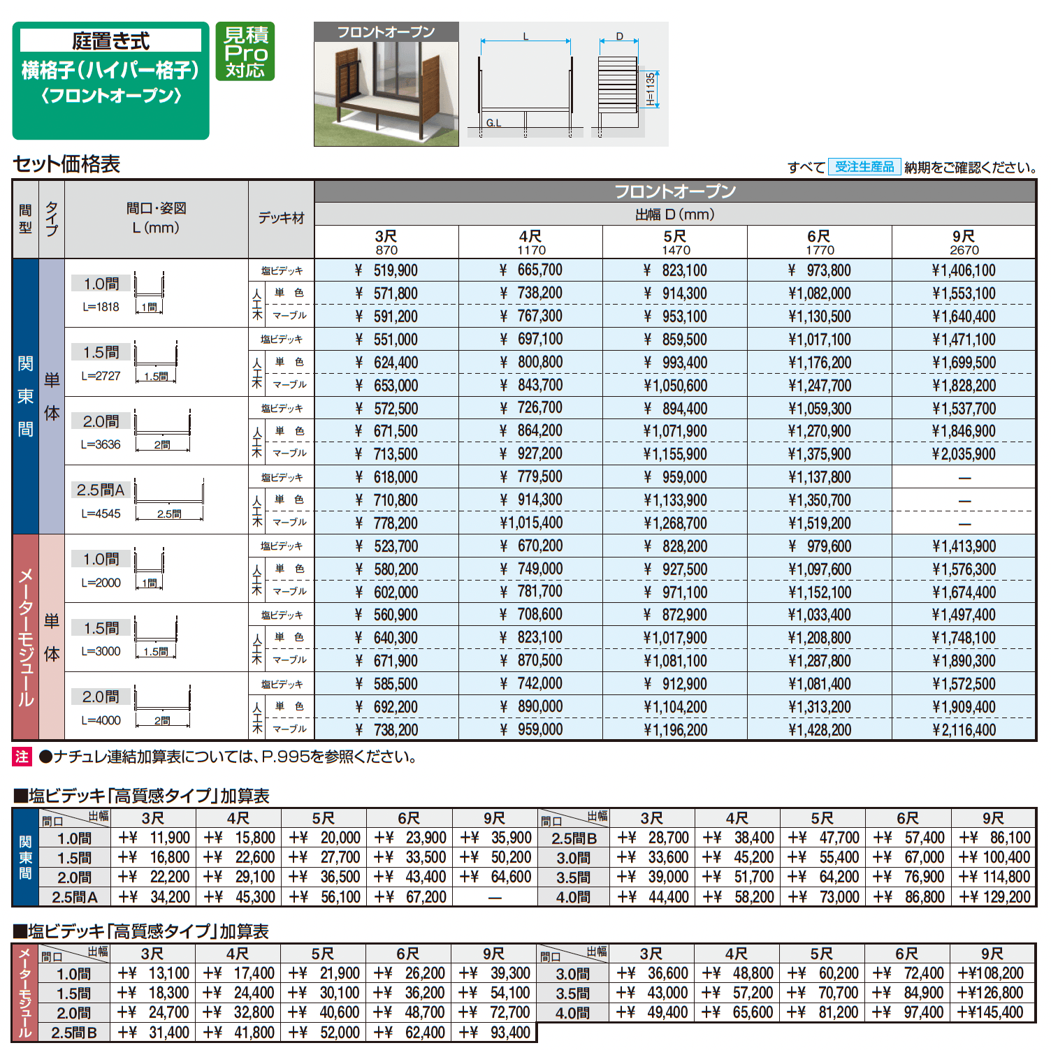オルネ(庭置き式 横格子(ハイパー格子)〈フロントオープン〉)_価格_1